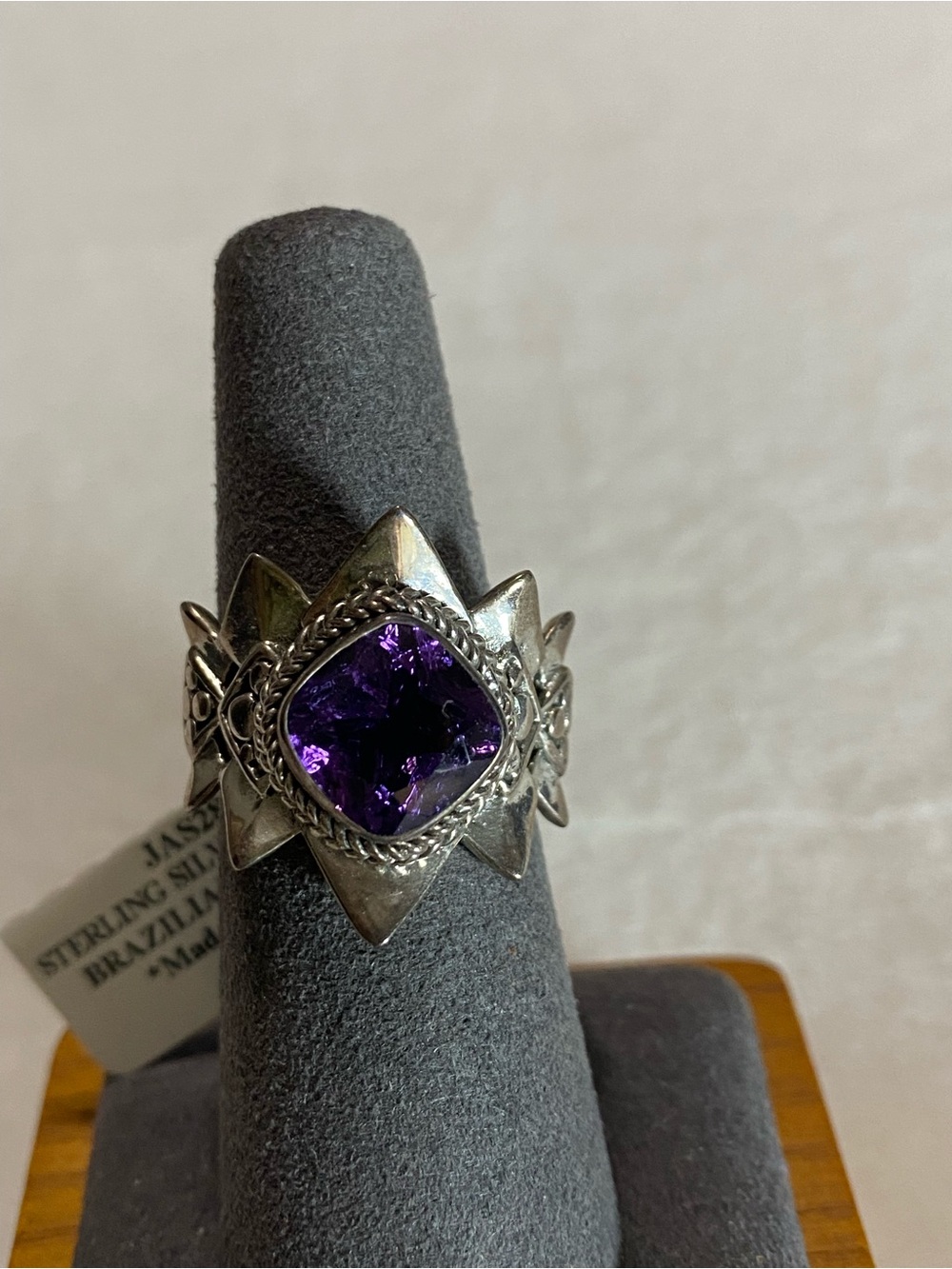 Sarda .925 Sterling Silver and Amethyst Statement Ring